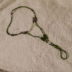 Handmade Green Beaded Barefoot Sandal